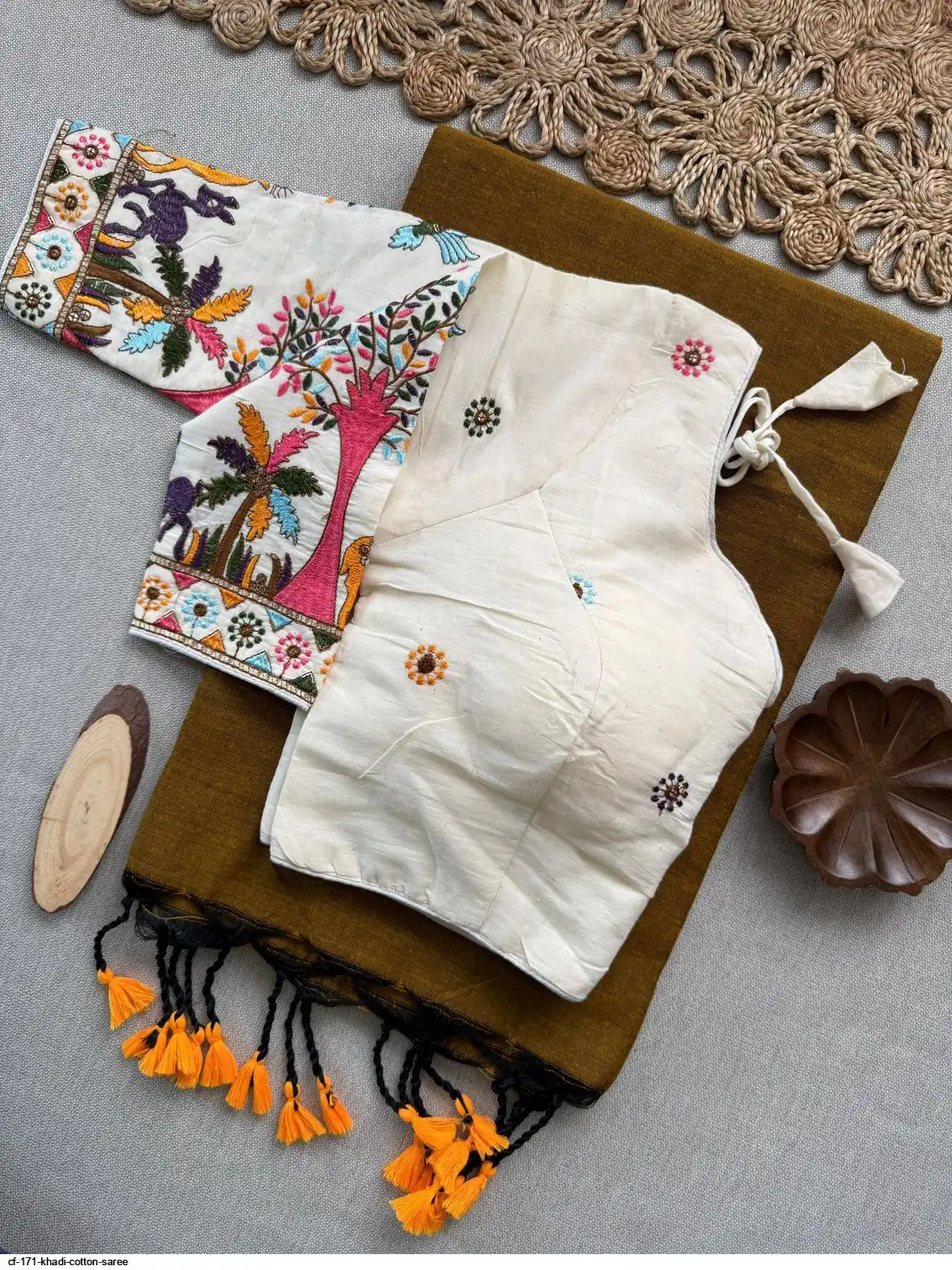 CF 171 KHADI COTTON SAREE F