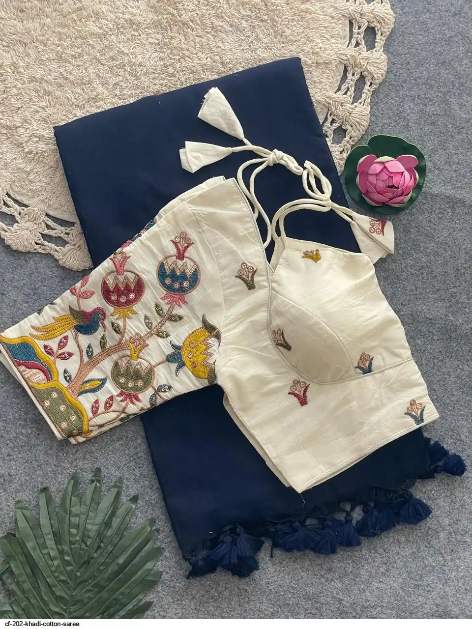 CF 202 KHADI COTTON SAREE I