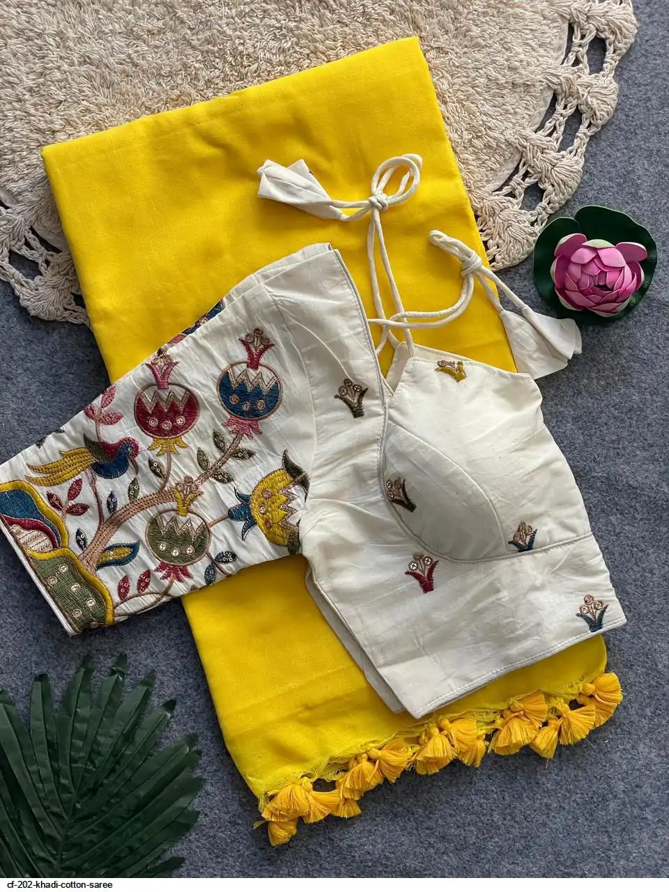 CF 202 KHADI COTTON SAREE E
