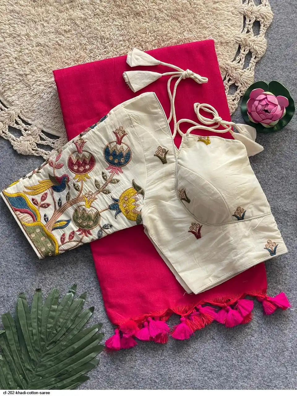 CF 202 KHADI COTTON SAREE A