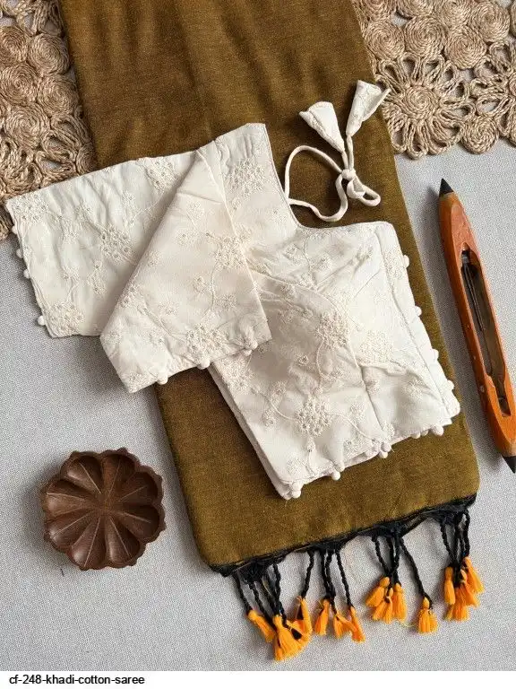 CF 248 KHADI COTTON SAREE 15