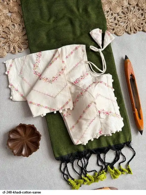 CF 248 KHADI COTTON SAREE 5