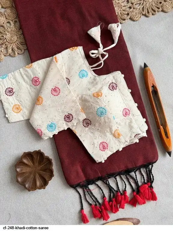 CF 248 KHADI COTTON SAREE 13