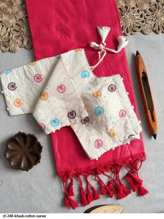 CF 248 KHADI COTTON SAREE 12