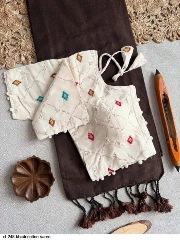 CF 248 KHADI COTTON SAREE 8