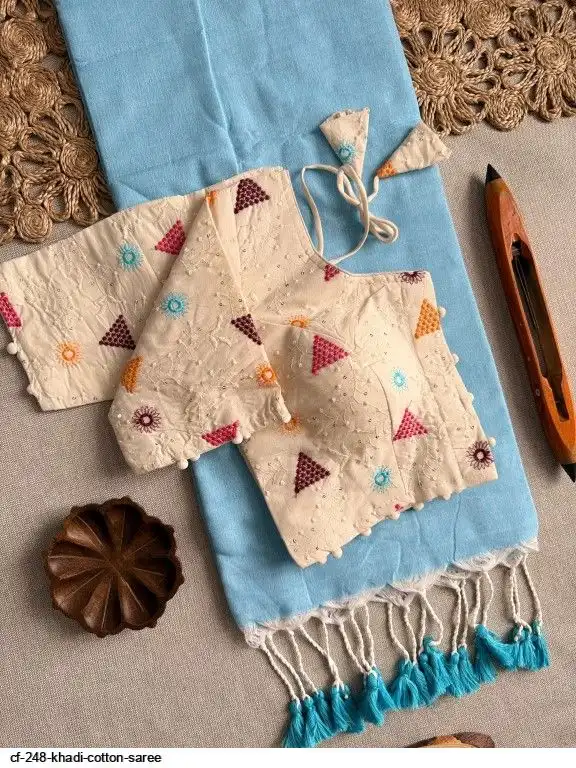 CF 248 KHADI COTTON SAREE 4