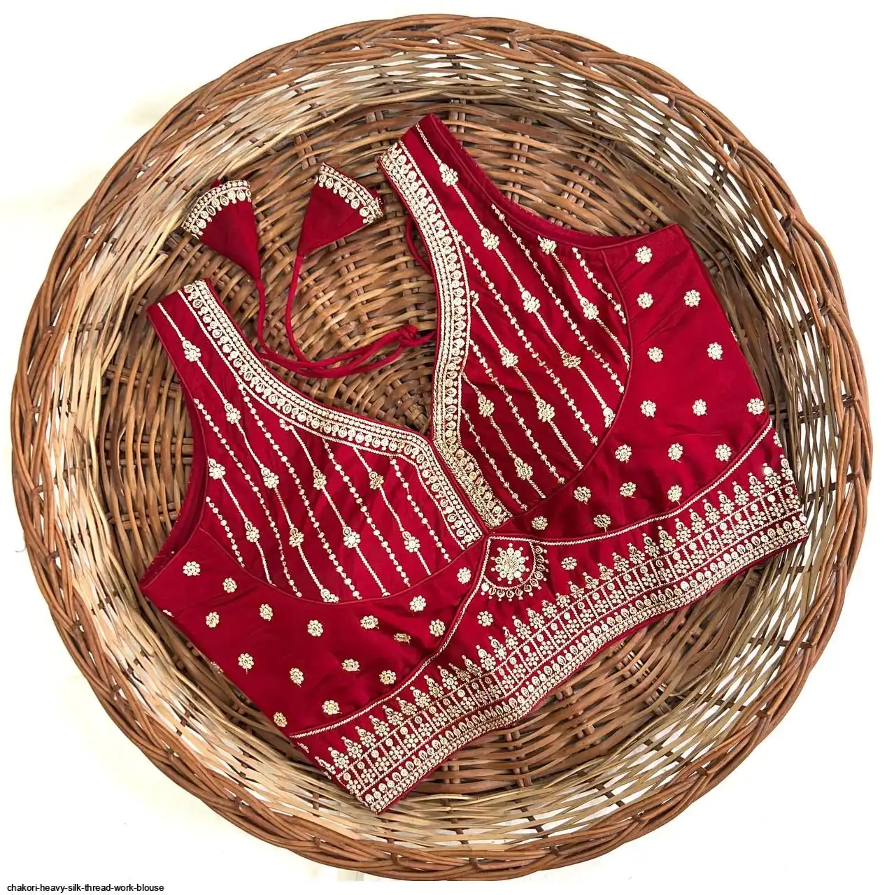CHAKORI HEAVY SILK THREAD WORK BLOUSE D