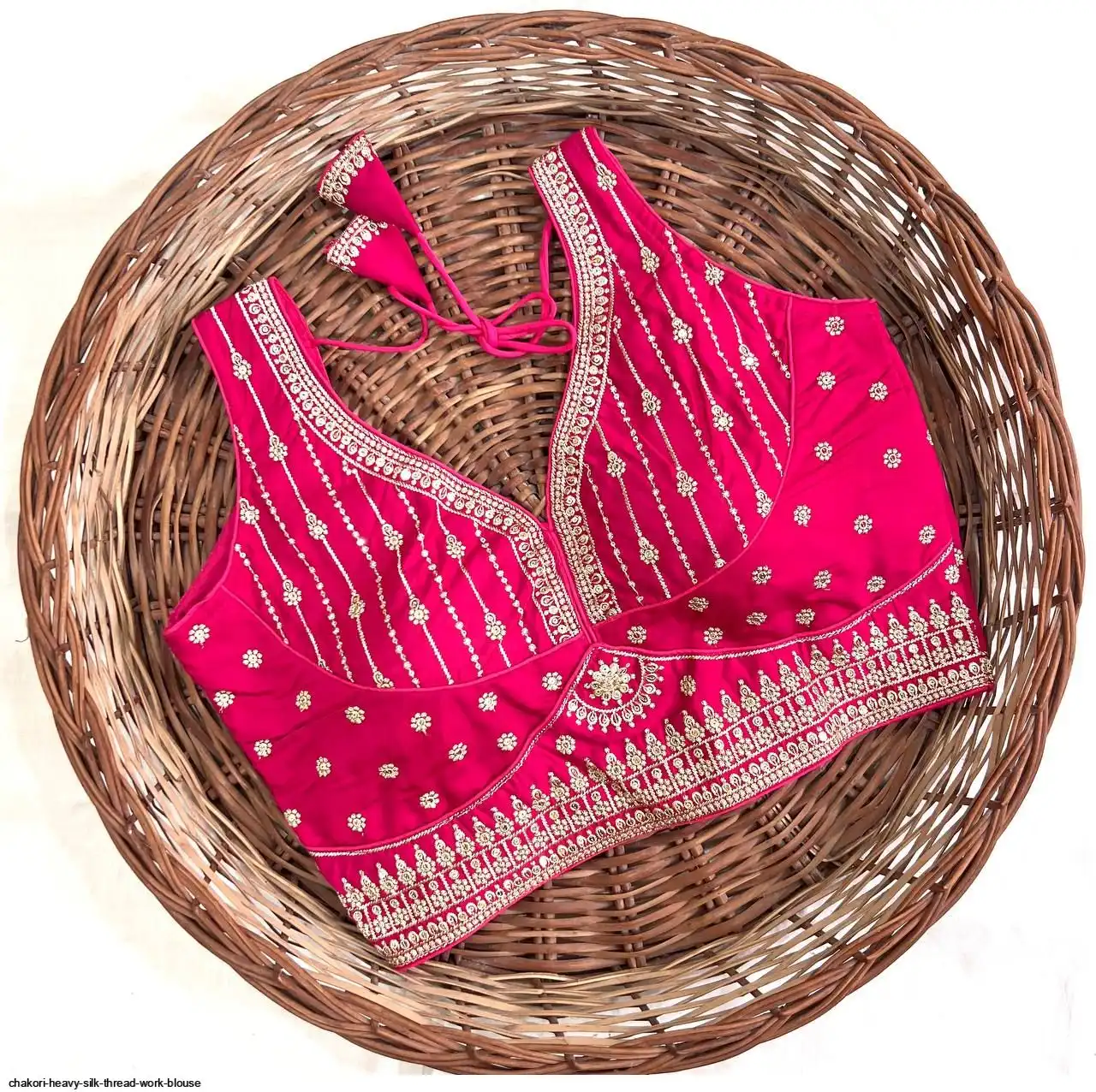 CHAKORI HEAVY SILK THREAD WORK BLOUSE E
