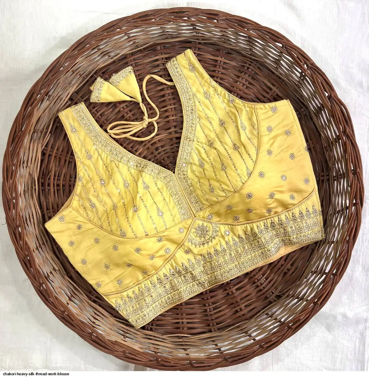 CHAKORI HEAVY SILK THREAD WORK BLOUSE H