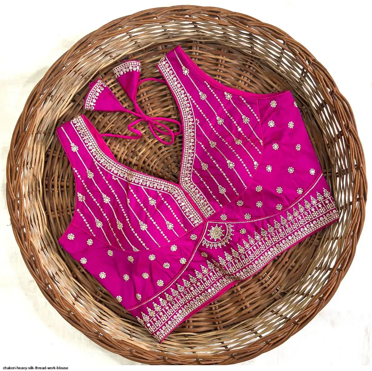 CHAKORI HEAVY SILK THREAD WORK BLOUSE I