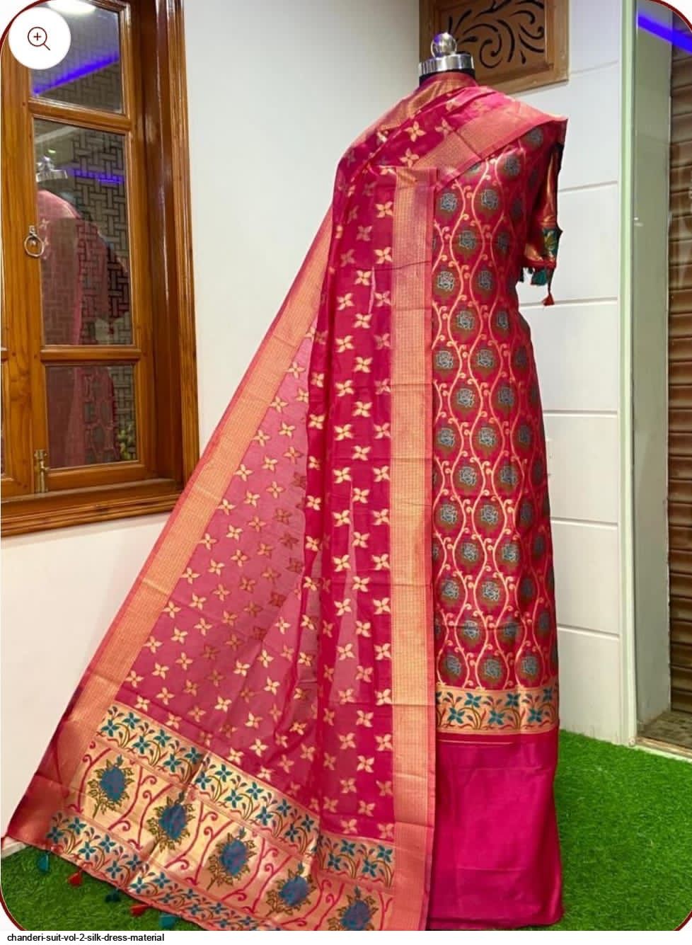 chanderi silk dress material price Unstitched Chanderi Silk Churidar Dress Material at 1325/piece in Jaipur