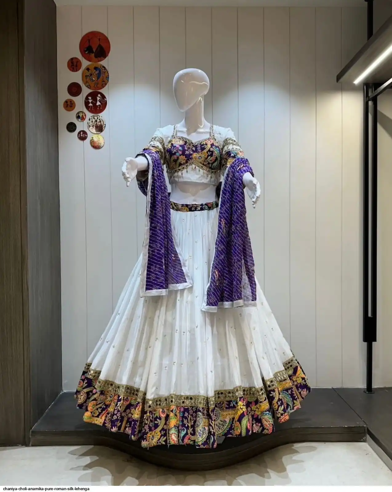 CHANIYA CHOLI ANAMIKA PURE ROMAN SILK LEHENGA 6