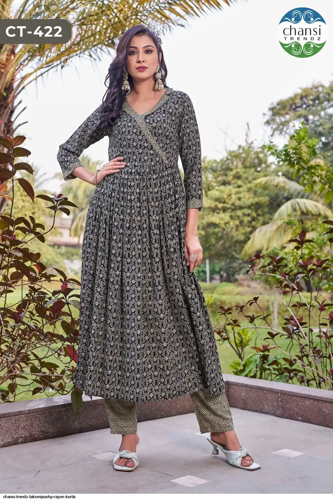 CHANSI TRENDZ LAKSMIPUSHP RAYON KURTIS D