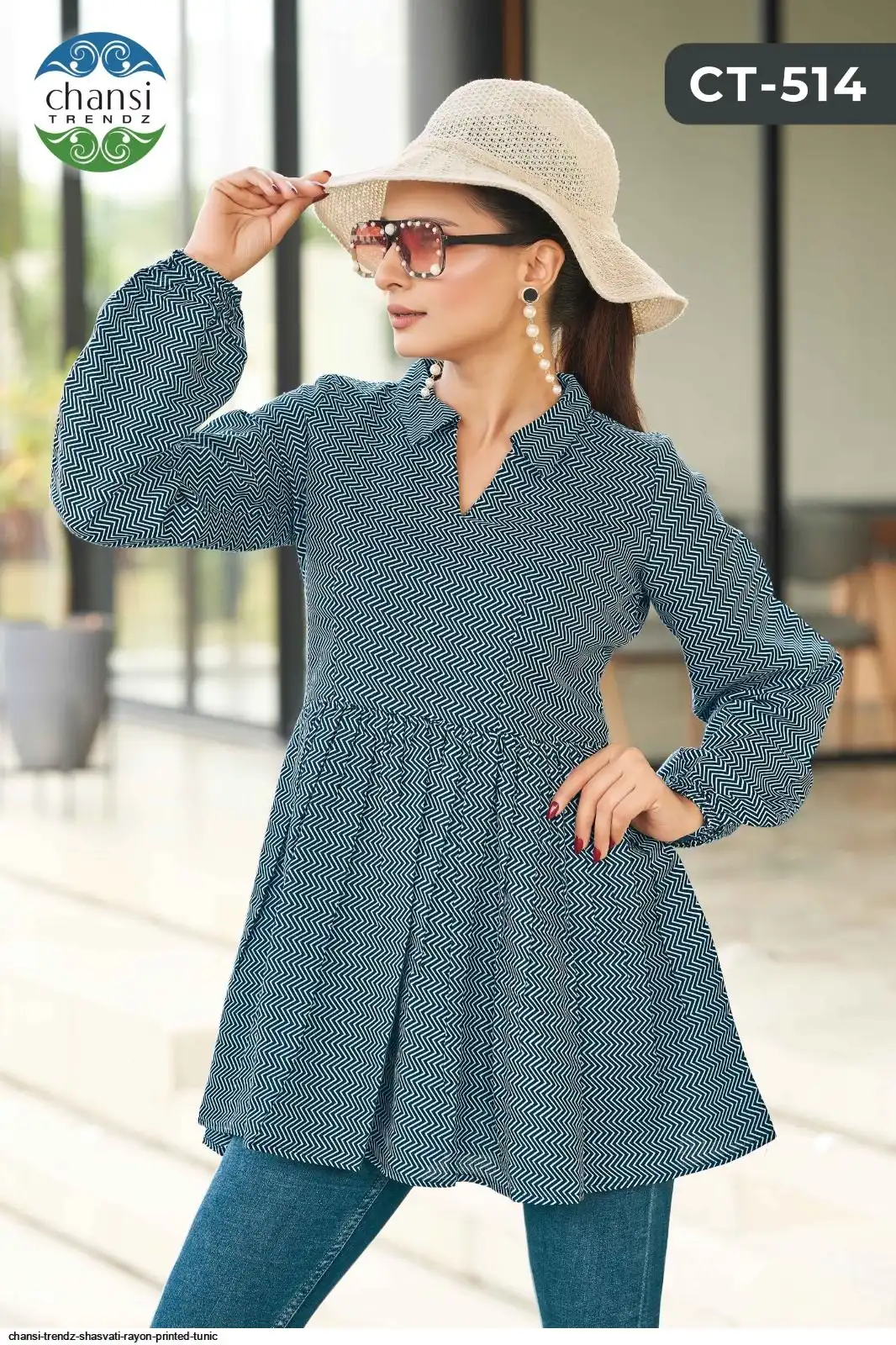 CHANSI TRENDZ SHASVATI RAYON PRINTED TUNIC 514