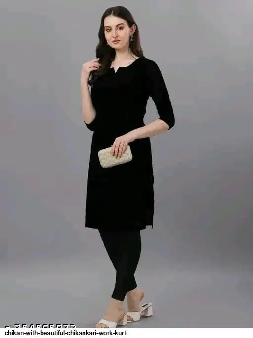 CHIKAN WITH BEAUTIFUL CHIKANKARI WORK KURTI 4