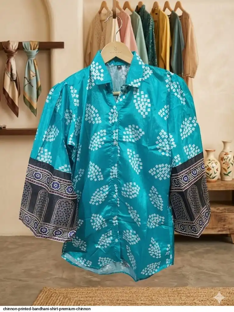 CHINNON PRINTED BANDHANI SHIRT PREMIUM CHINNON 3