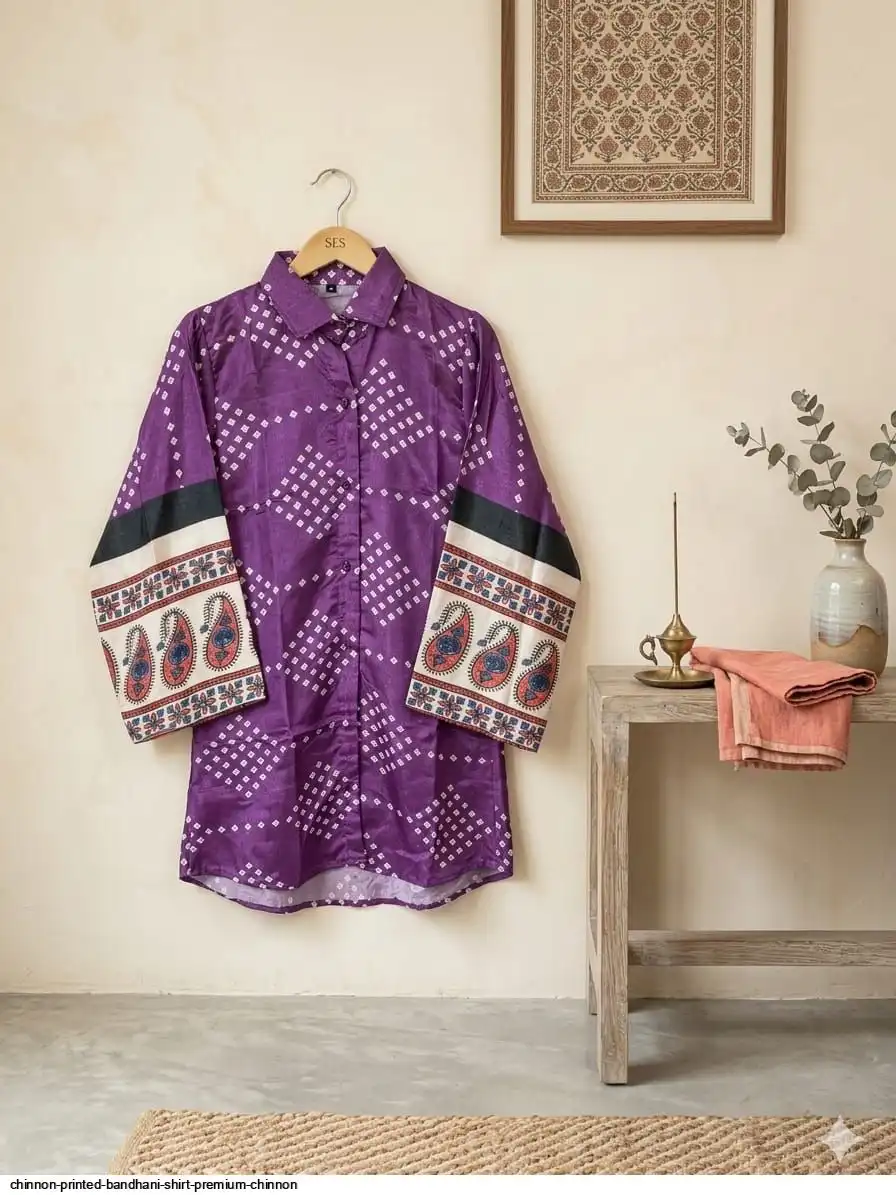 CHINNON PRINTED BANDHANI SHIRT PREMIUM CHINNON 2