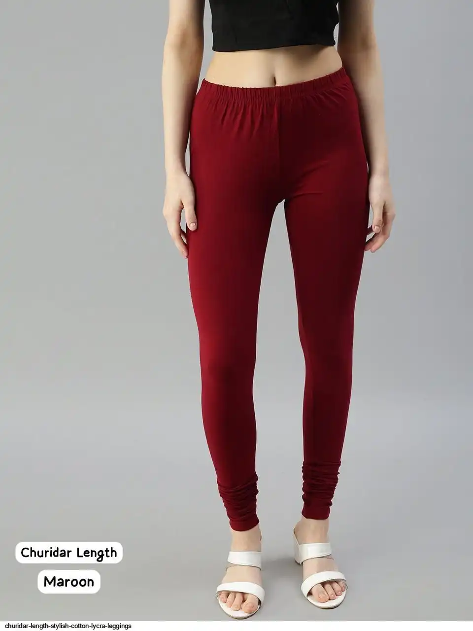 CHURIDAR LENGTH STYLISH COTTON LYCRA LEGGINGS A