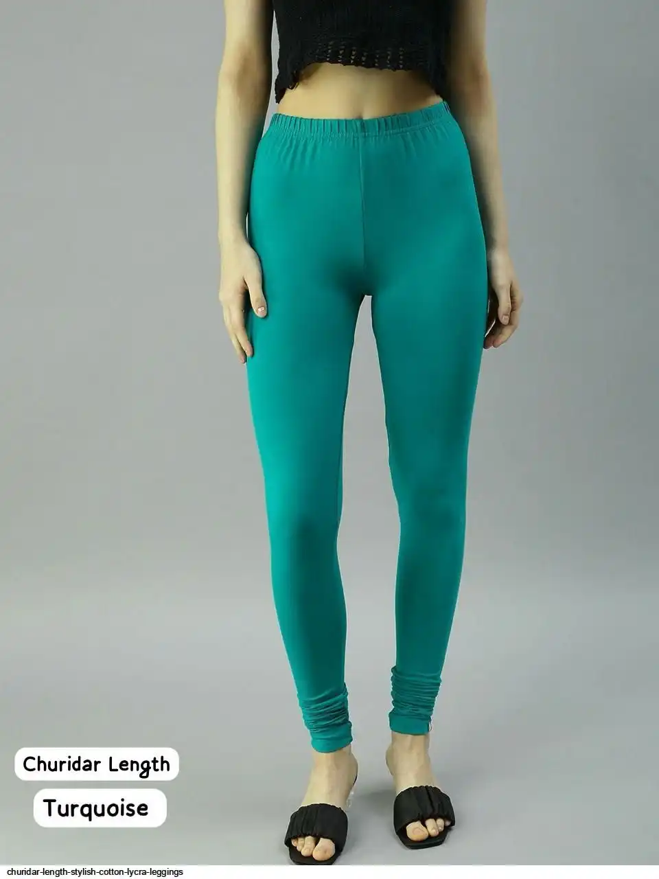 CHURIDAR LENGTH STYLISH COTTON LYCRA LEGGINGS B