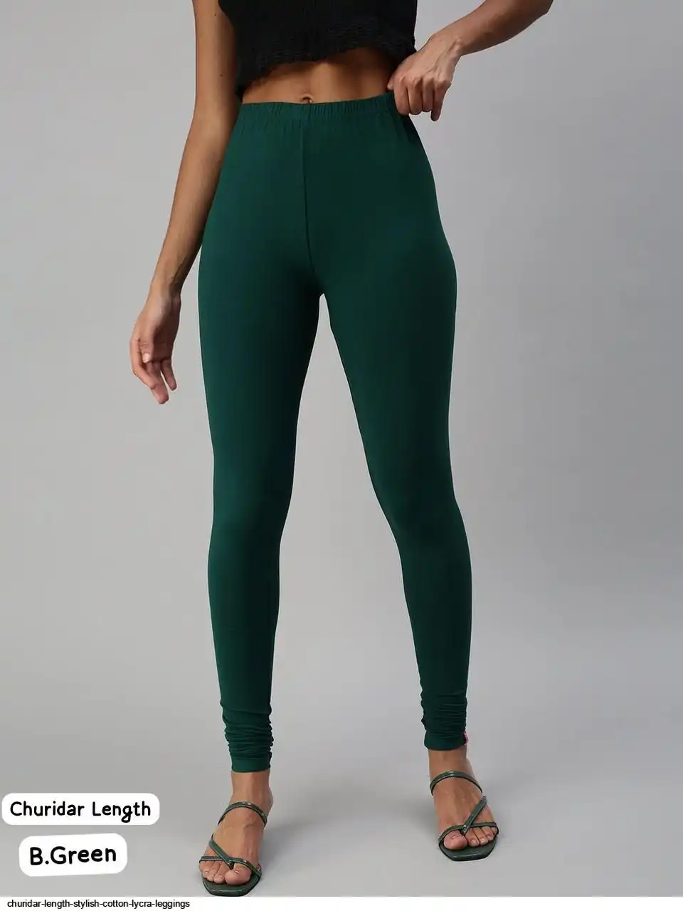 CHURIDAR LENGTH STYLISH COTTON LYCRA LEGGINGS C