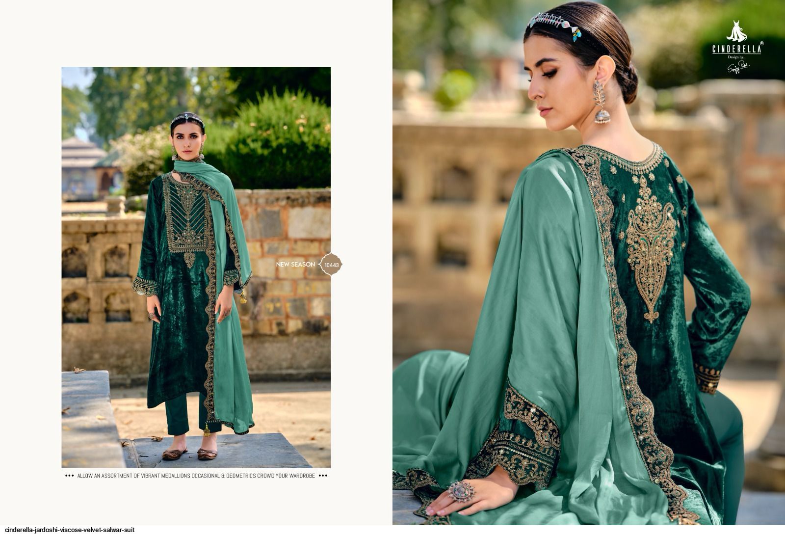 Jardoshi Cinderella Viscose Velvet Suits – Kavya Style Plus