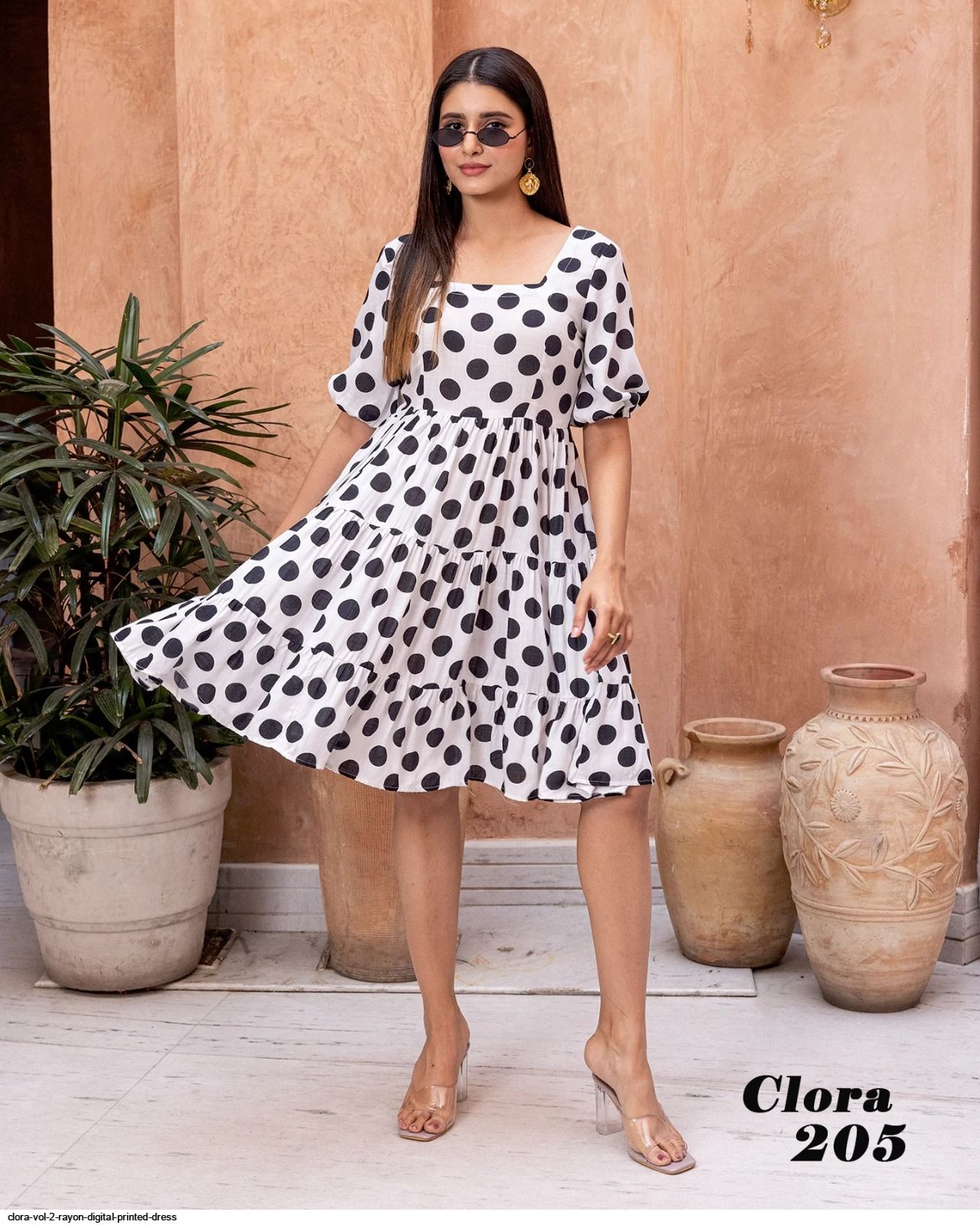 CLORA VOL 2 RAYON DIGITAL PRINTED DRESS 205
