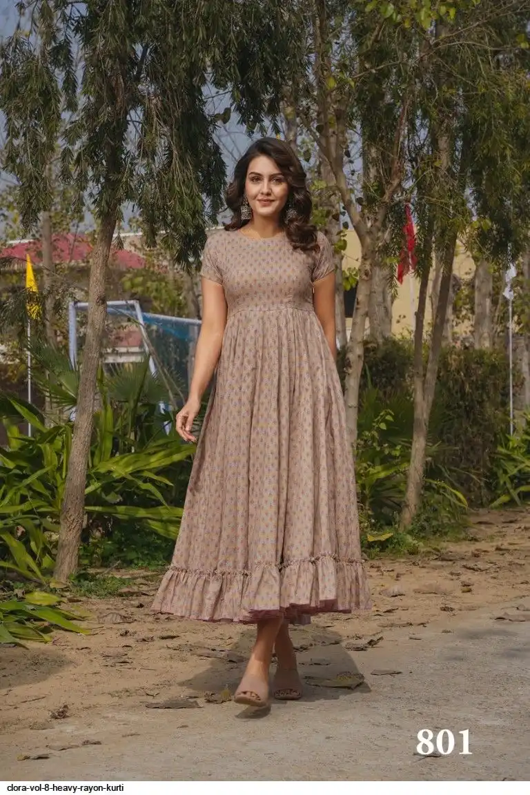 CLORA VOL 8 HEAVY RAYON KURTI 801