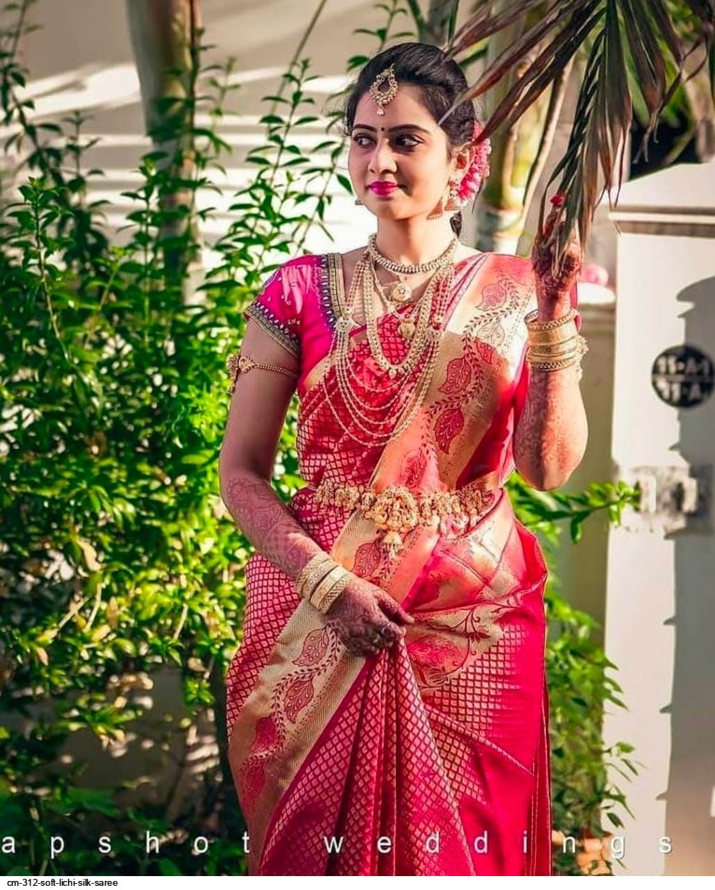 CM 312 SOFT LICHI SILK SAREE