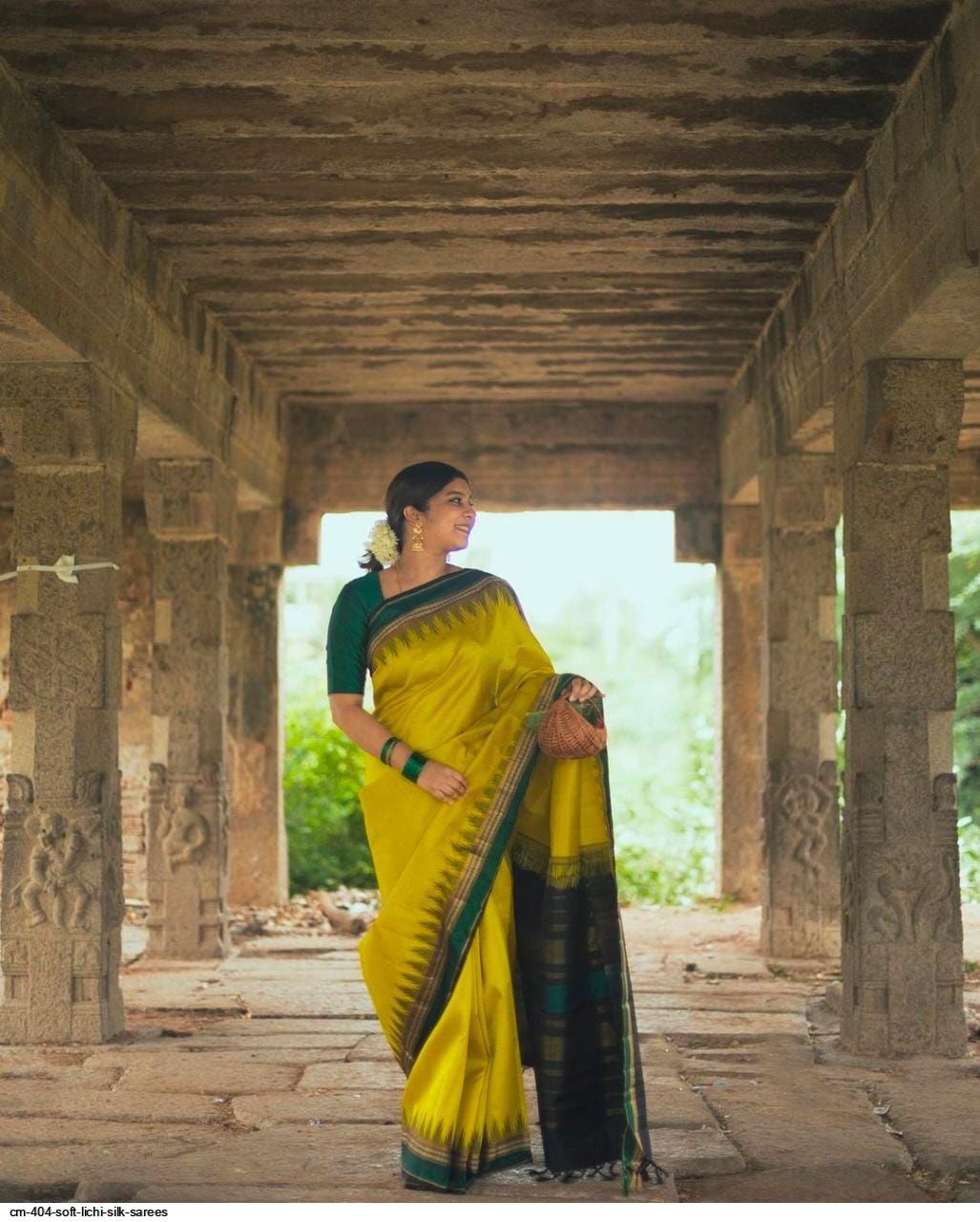 CM 404 SOFT LICHI SILK SAREES