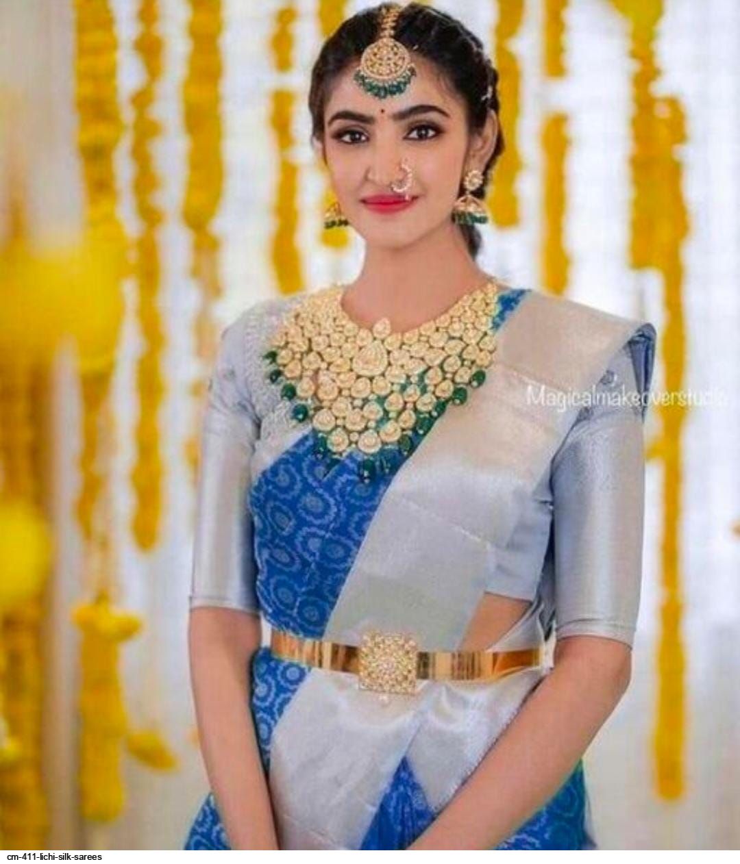 CM 411 LICHI SILK SAREES F