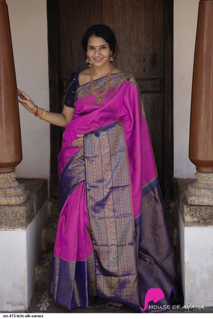 CM 415 LICHI SILK SAREES F