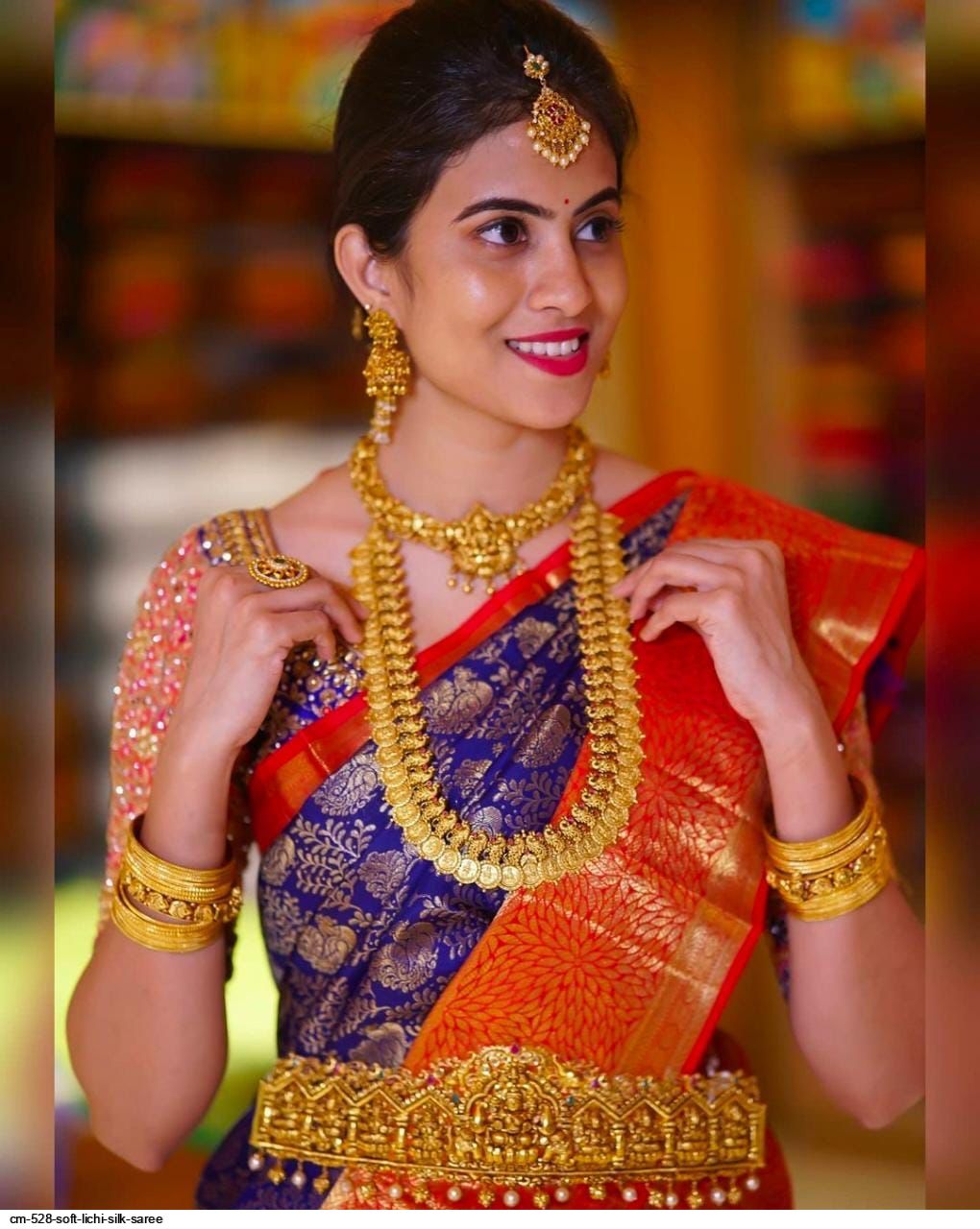 Necklace set for silk on sale sarees