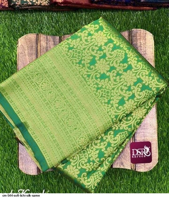 CM 544 SOFT LICHI SILK SAREE C