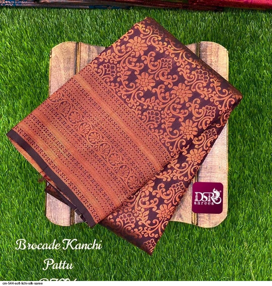 CM 544 SOFT LICHI SILK SAREE A