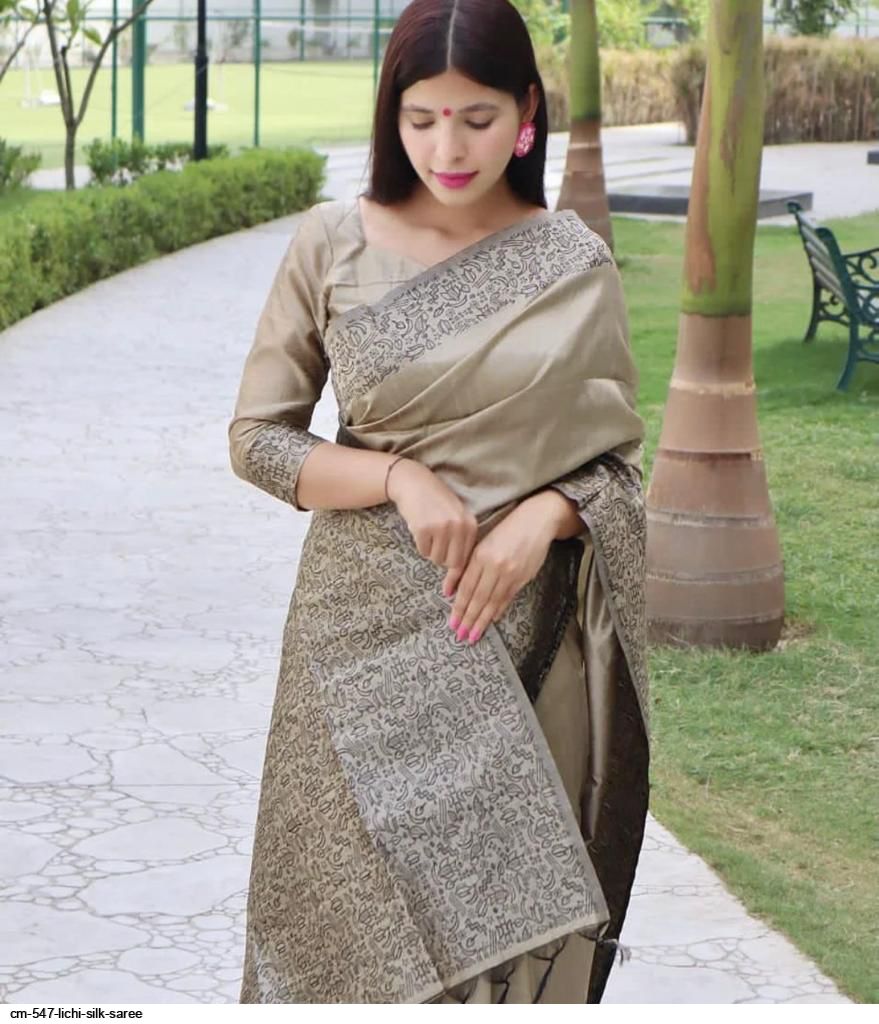 CM 547 LICHI SILK SAREE H