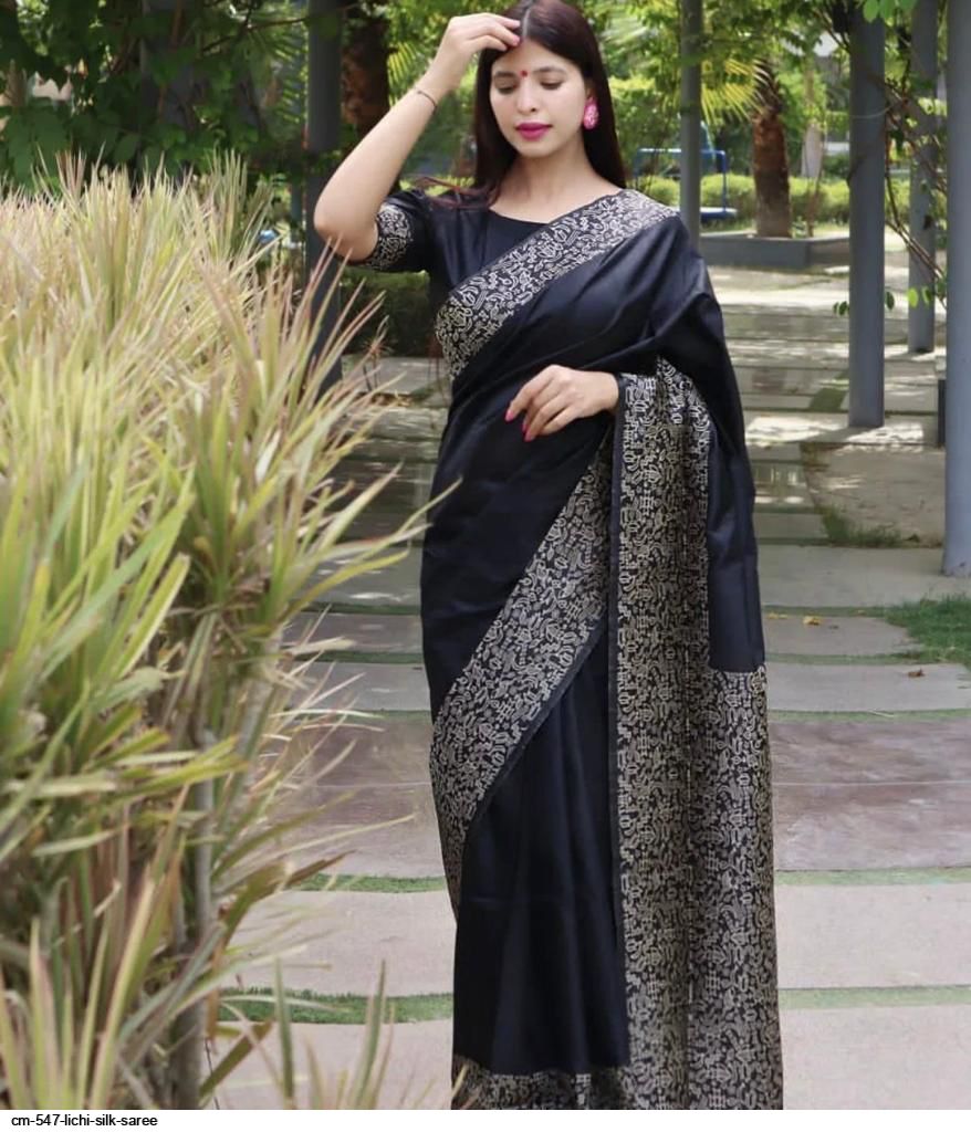 CM 547 LICHI SILK SAREE D
