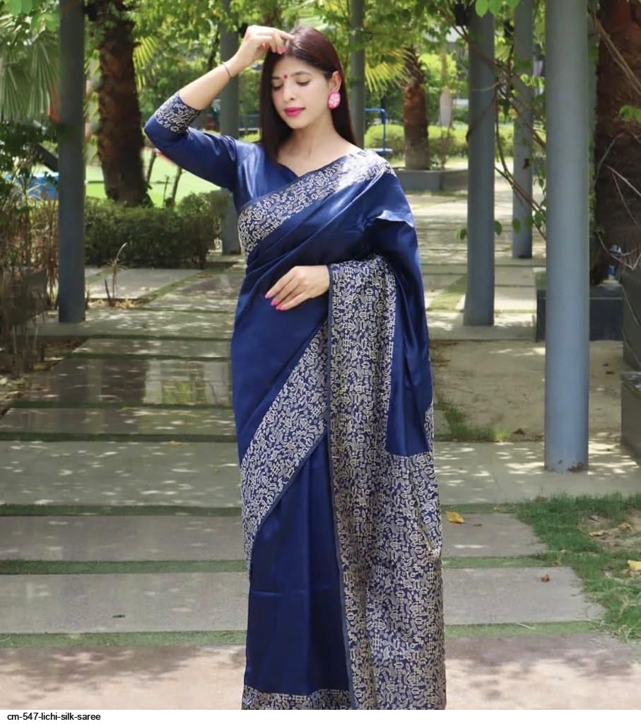 CM 547 LICHI SILK SAREE B