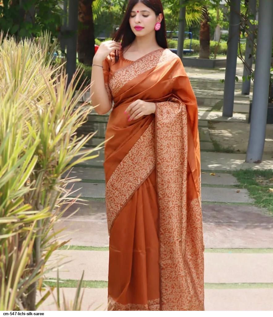 CM 547 LICHI SILK SAREE F