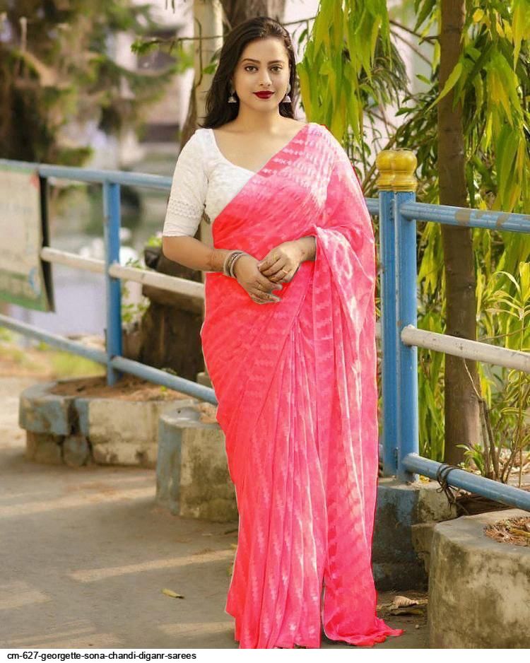 cm 627 georgette sona chandi diganr sarees 727