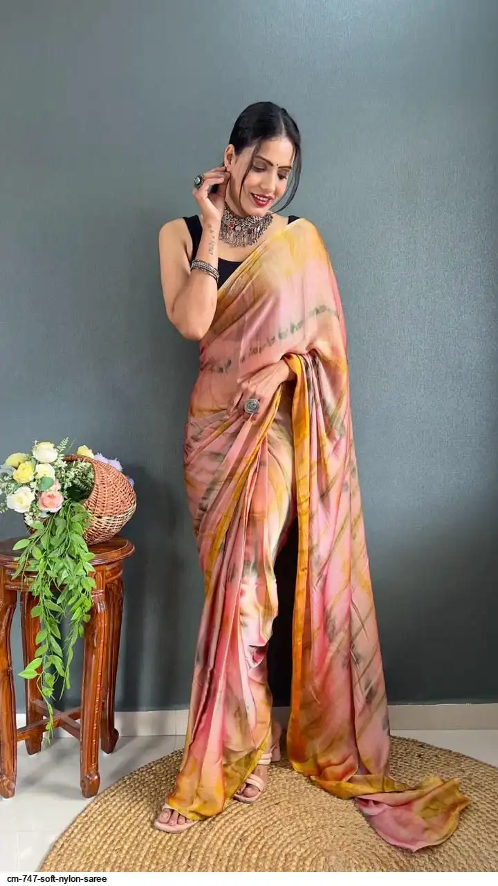 CM 747 SOFT NYLON SAREE 2