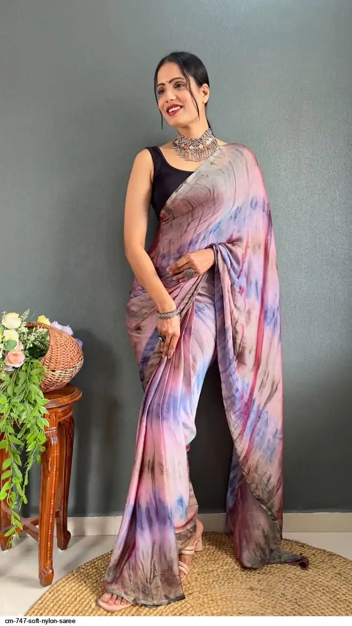 CM 747 SOFT NYLON SAREE 4
