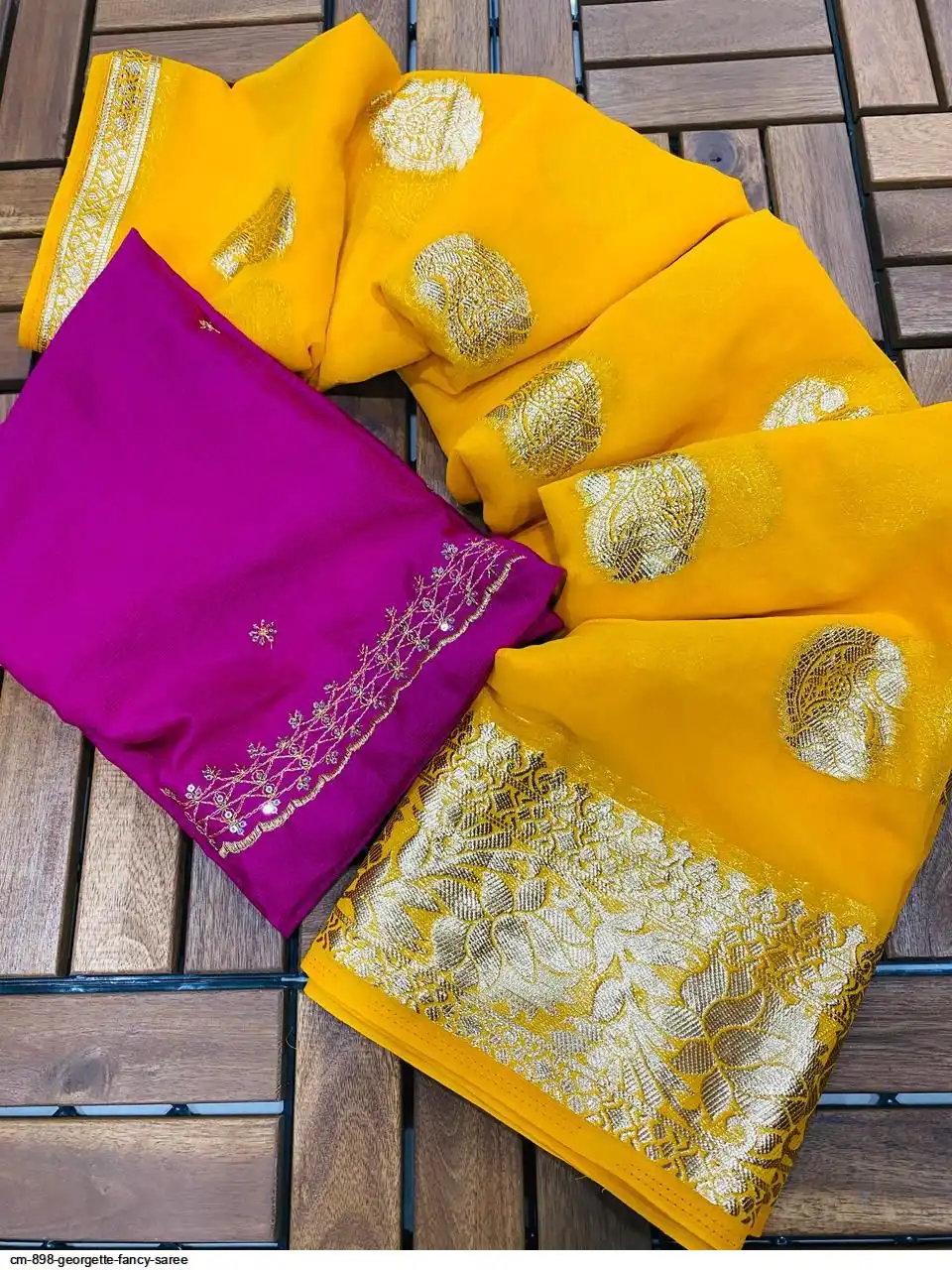 CM 898 GEORGETTE FANCY SAREE