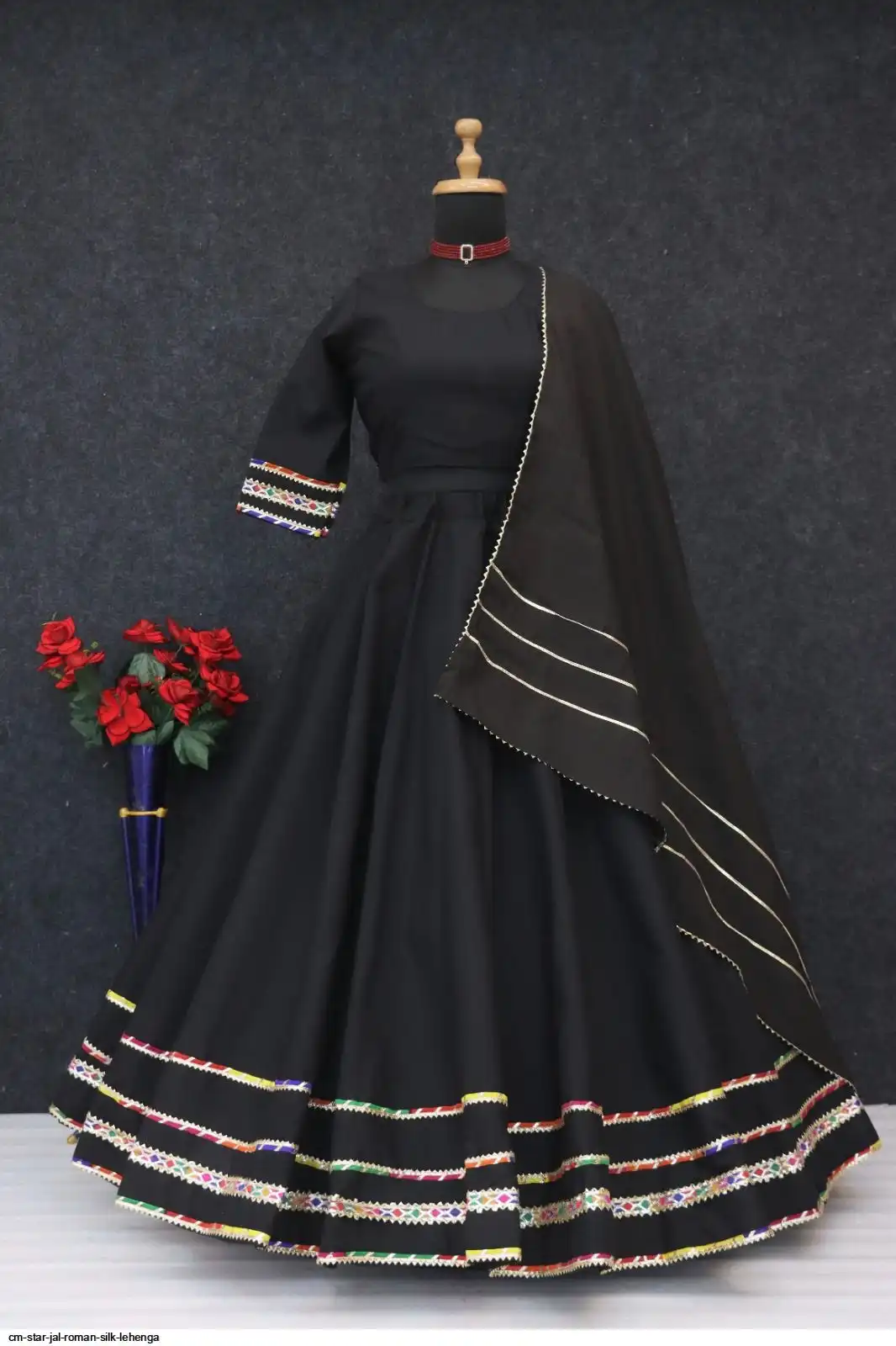 CM STAR JAL ROMAN SILK LEHENGA 2