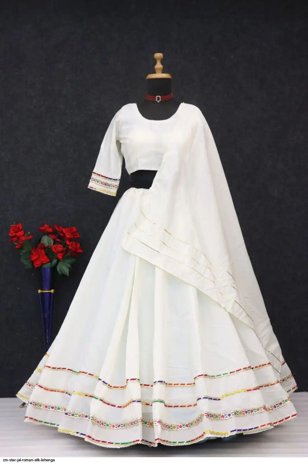 CM STAR JAL ROMAN SILK LEHENGA 3