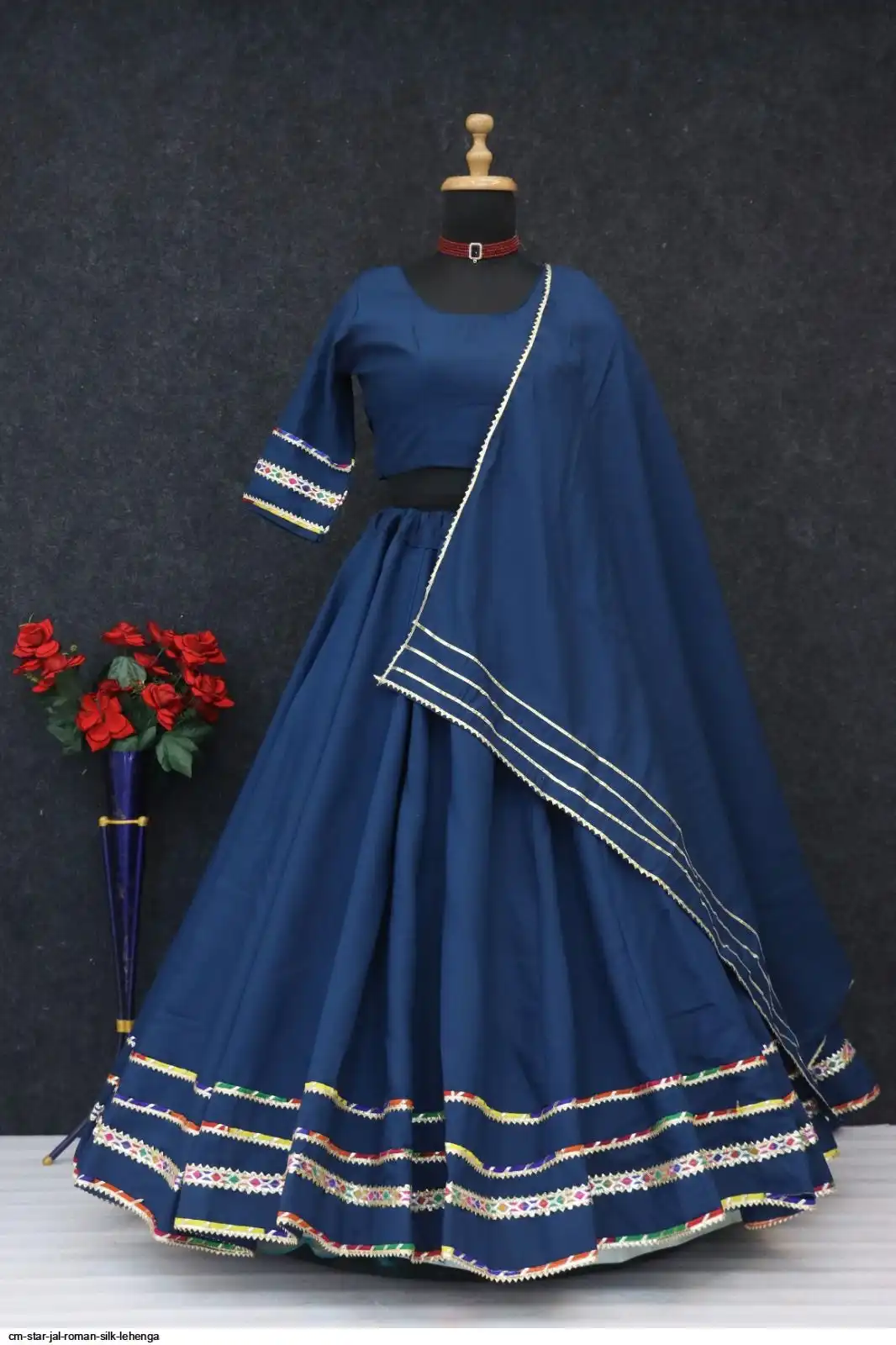 CM STAR JAL ROMAN SILK LEHENGA 5