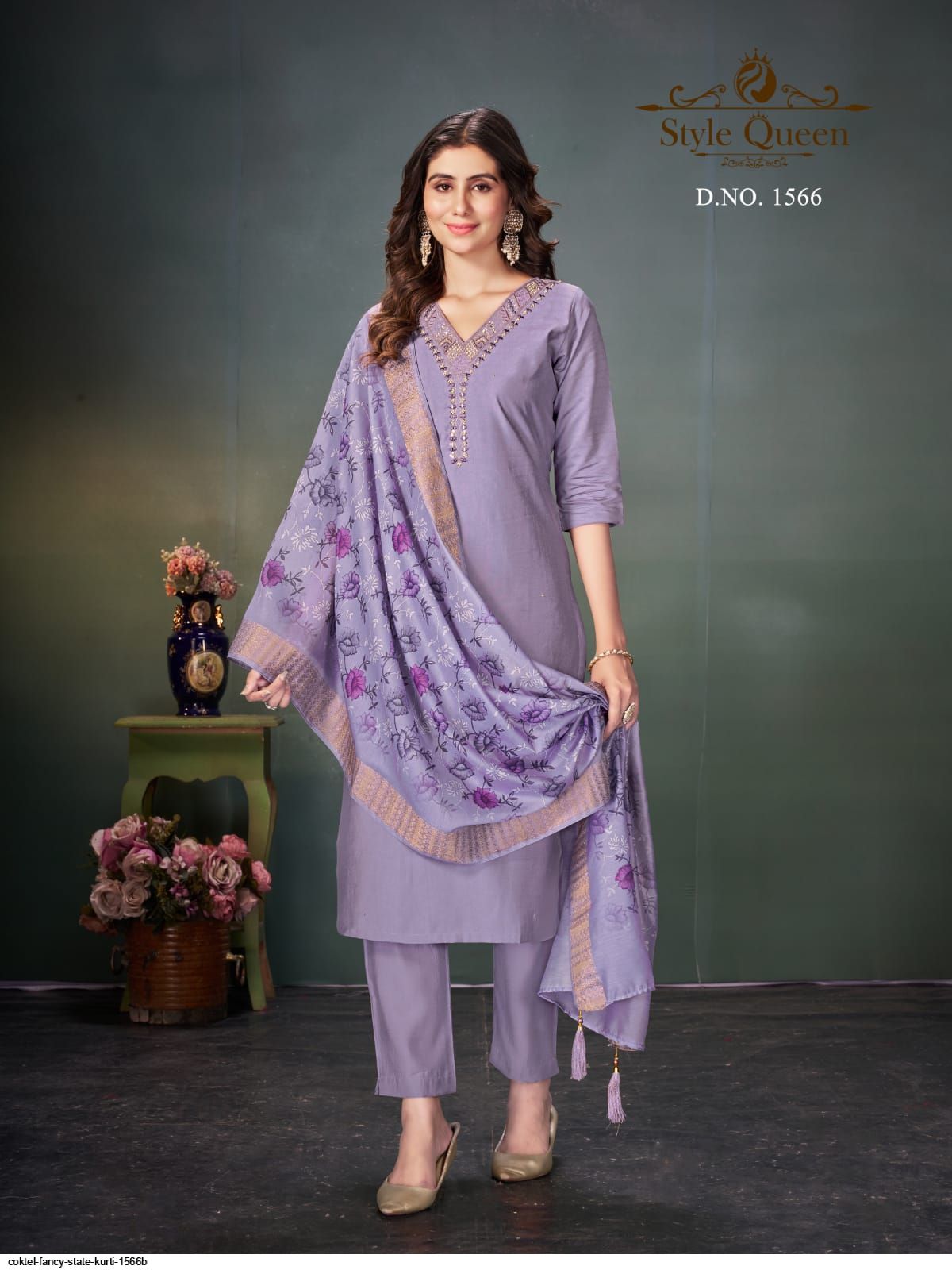 COKTEL FANCY STATE KURTI 1566B
