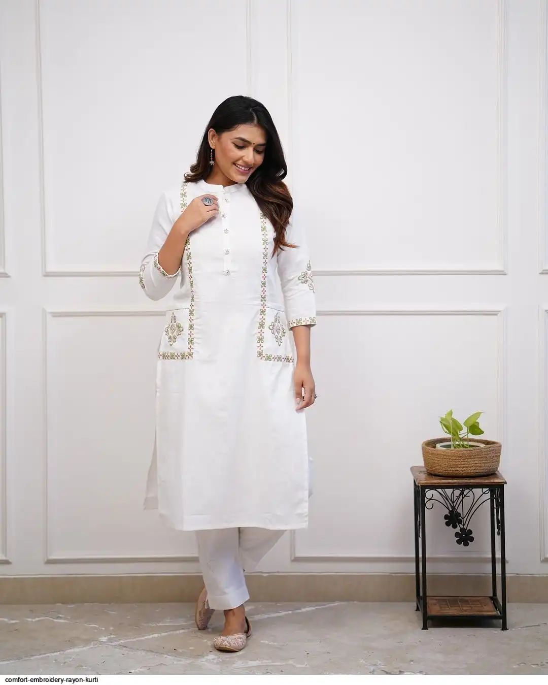 COMFORT EMBROIDERY RAYON KURTI 3