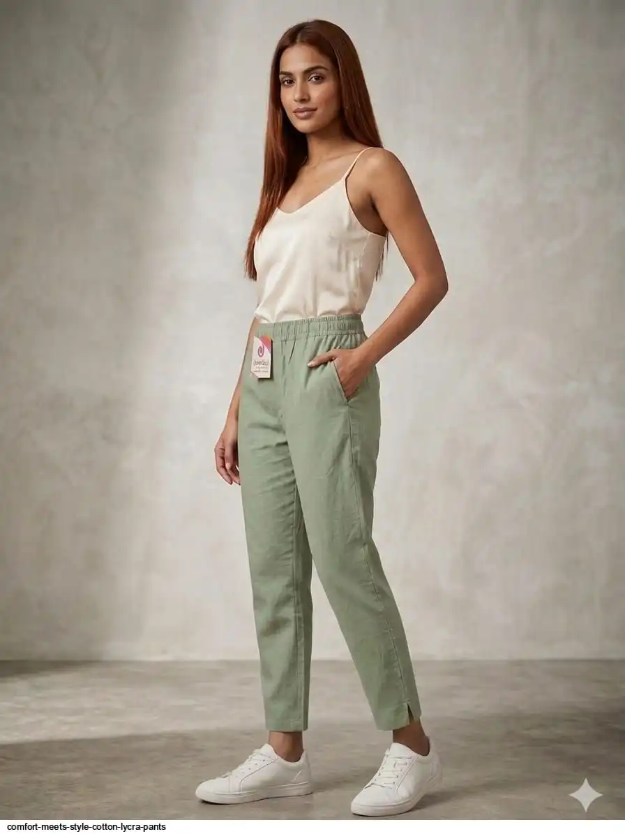 COMFORT MEETS STYLE COTTON LYCRA PANTS 6