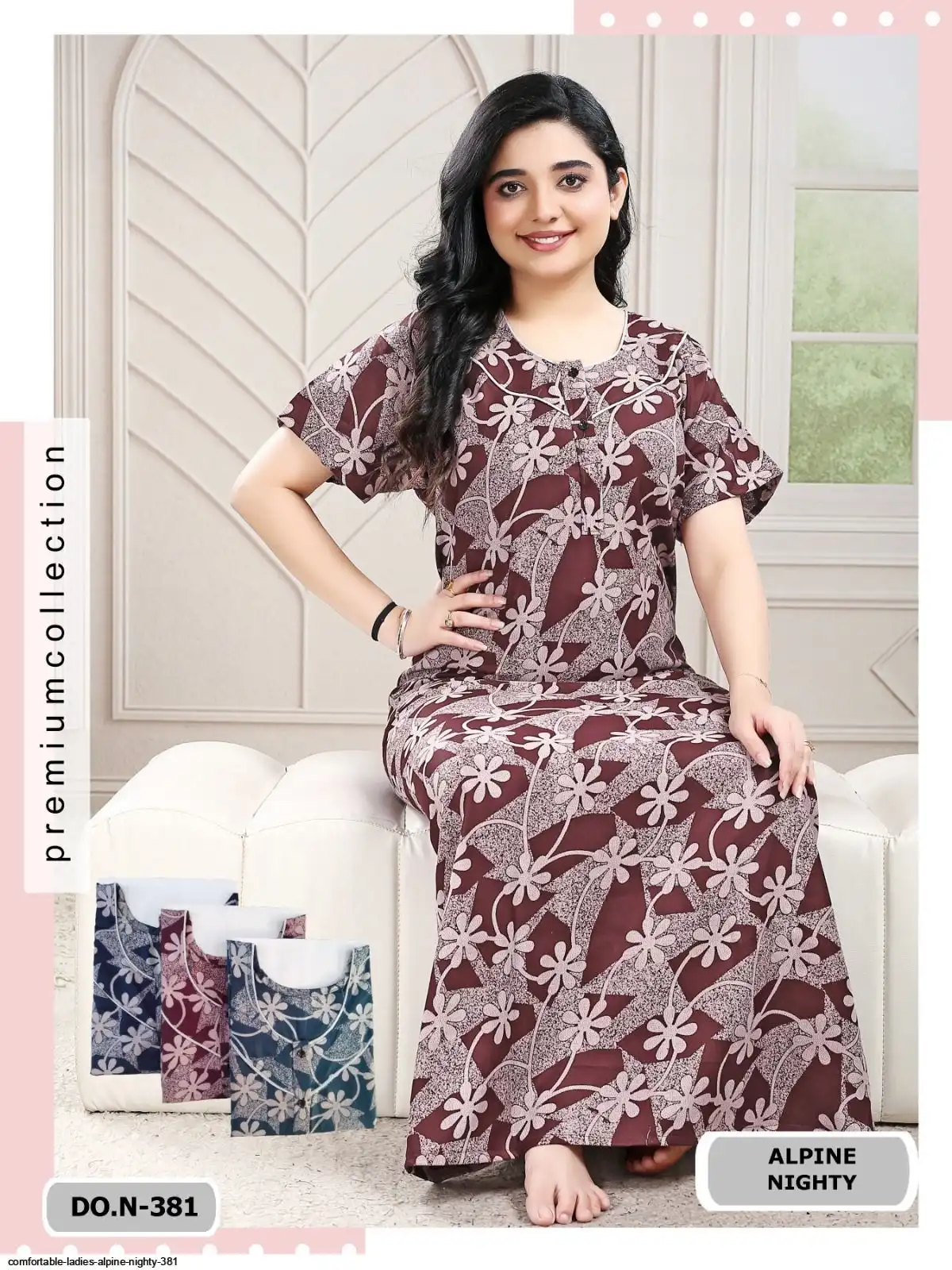 night dress for ladies india Pure Cotton Indian Women night Wear Comfortable Sleepwear Long Gown Floral  Maxi