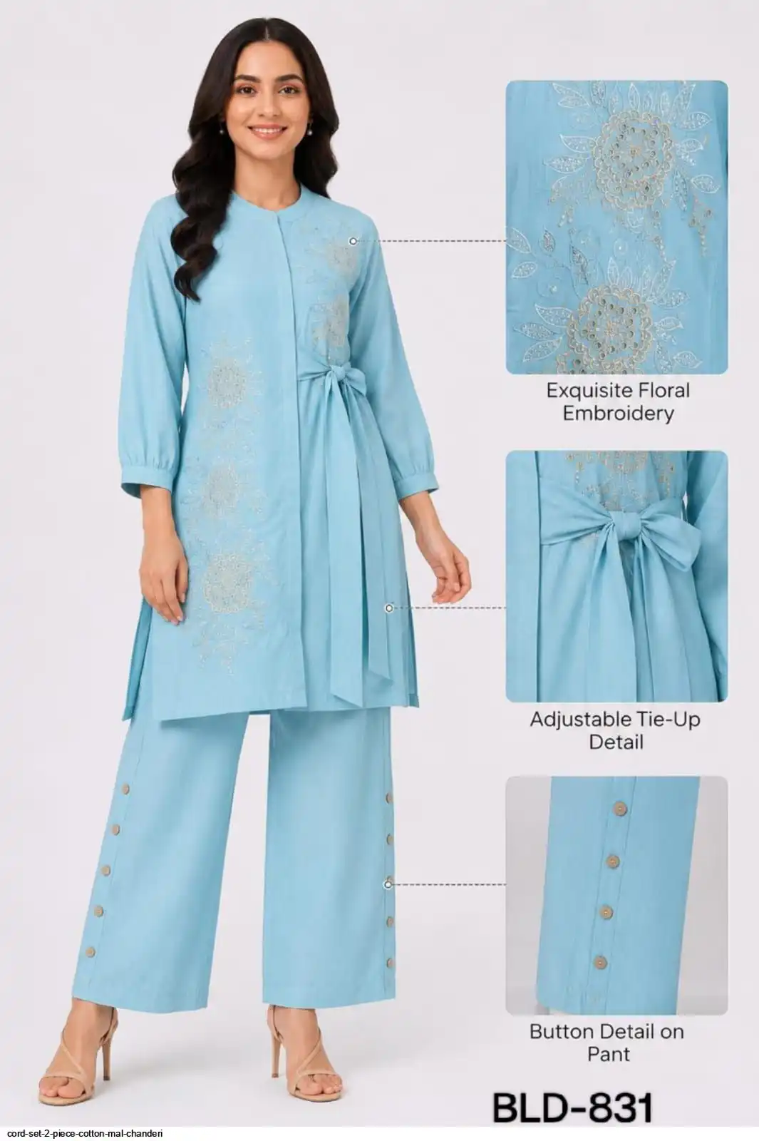 CORD SET 2 PIECE COTTON MAL CHANDERI G